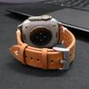 Echtes Lederarmband für Apple Watch Ultra 3 2 1 49mm Serie 11 10 46mm 9 8 7 45mm Titanarmband IWatch 6 5 4 Se 3 44mm Correa
