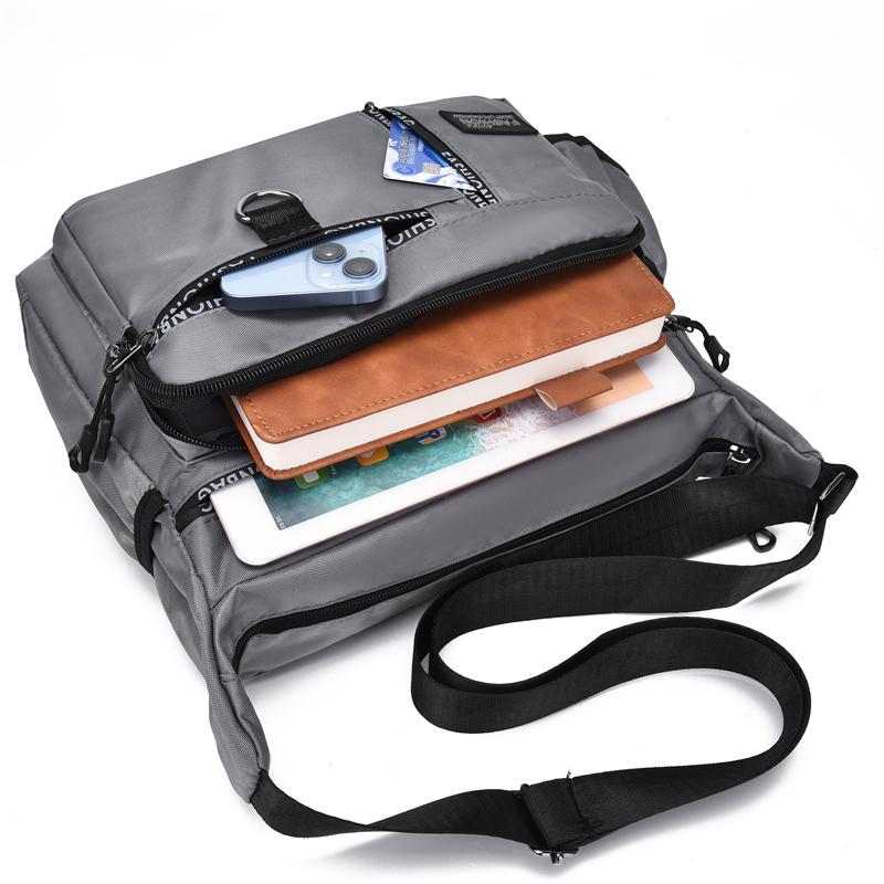 Men's Large Capacity Crossbody Bag Waterproof Shoulder Bag Business Travel Bag