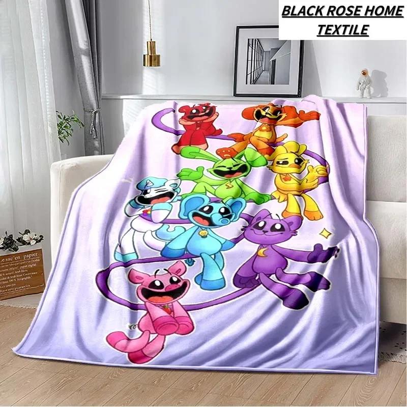 Fashion Art Print Cartoon Anime S-smiling critters Blanket Outdoor Car Travel Portable Camping Warm Cover Blanket Birthday Gift