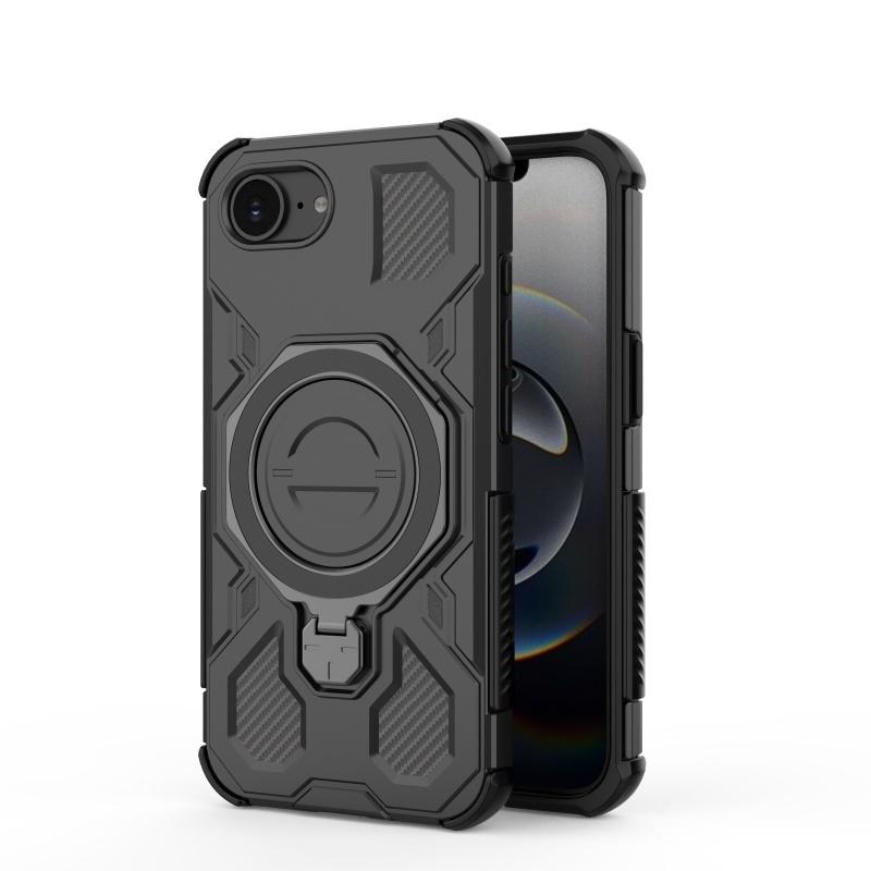 Für iPhone 16E Hülle Abdeckung iPhone 16E Capas Stoßfeste Stoßstange Rückseite Magnetische Anziehung Adsorption Ringhalter Fundas iPhone 16E