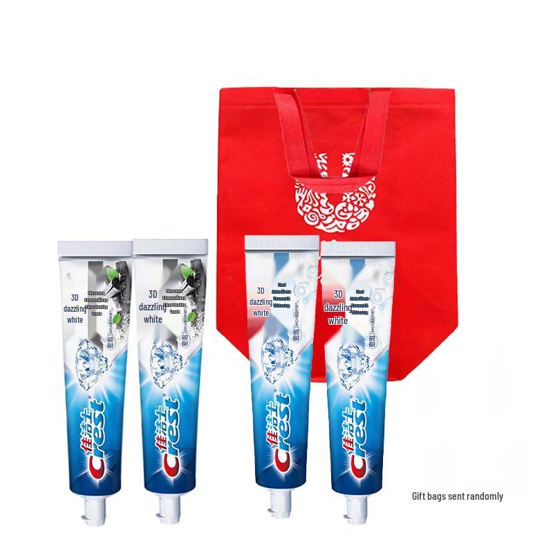 Crest 3D White Dual-Action Stain Removal & Bamboo Charcoal Toothpaste Set