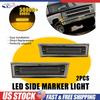 Smoked LED Front Fender Side Marker Lights Amber Lamps For GMC K5 Jimmy 1981-91