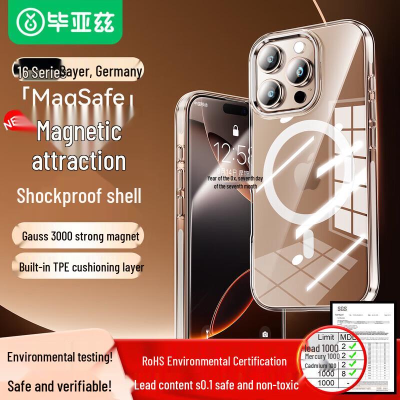 

BIAZE Magnetic Transparent Case for iPhone 16 Pro