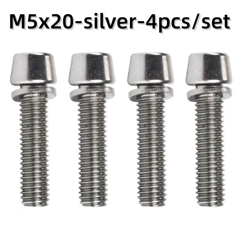 Bicycle Steering Handlebar Stem Screws Bolts M5 M6 20mm Colorful Stainless Steel Bike Spacers Hot Sale