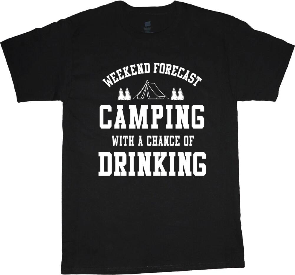 Funny Camping T-shirt Beer Mens Graphic Tees Clothing Apparel XXXXL