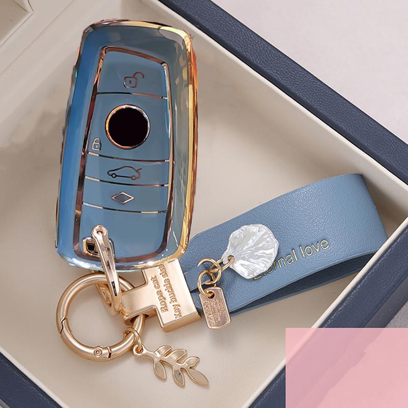 

Tpu Golden Edge Style Car Key Case Cover Shell Fob For Bmw X3 X5 X6 F30 F34 F10 F20 G20 G30 G01 G02 G05 F15 F16 1 3 5 7 Series