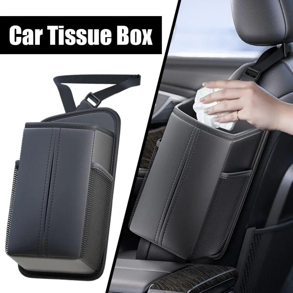 Folding Design Auto Interior Seat Organizer Center Console Tissue Bag  Car Storage