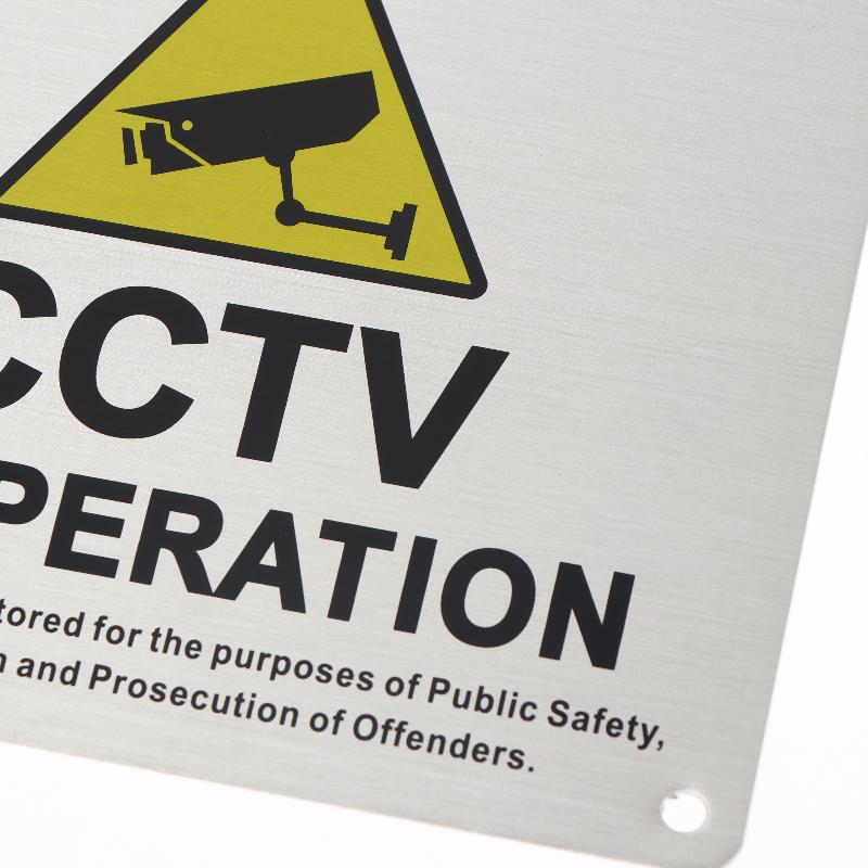 Znak nadzoru wideo 24h Metalowa tablica ostrzegawcza CCTV Wodoodporna tabliczka z alertem bezpieczeństwa Do domu, podwórka, willi, do użytku na zewnątrz, na ścianie