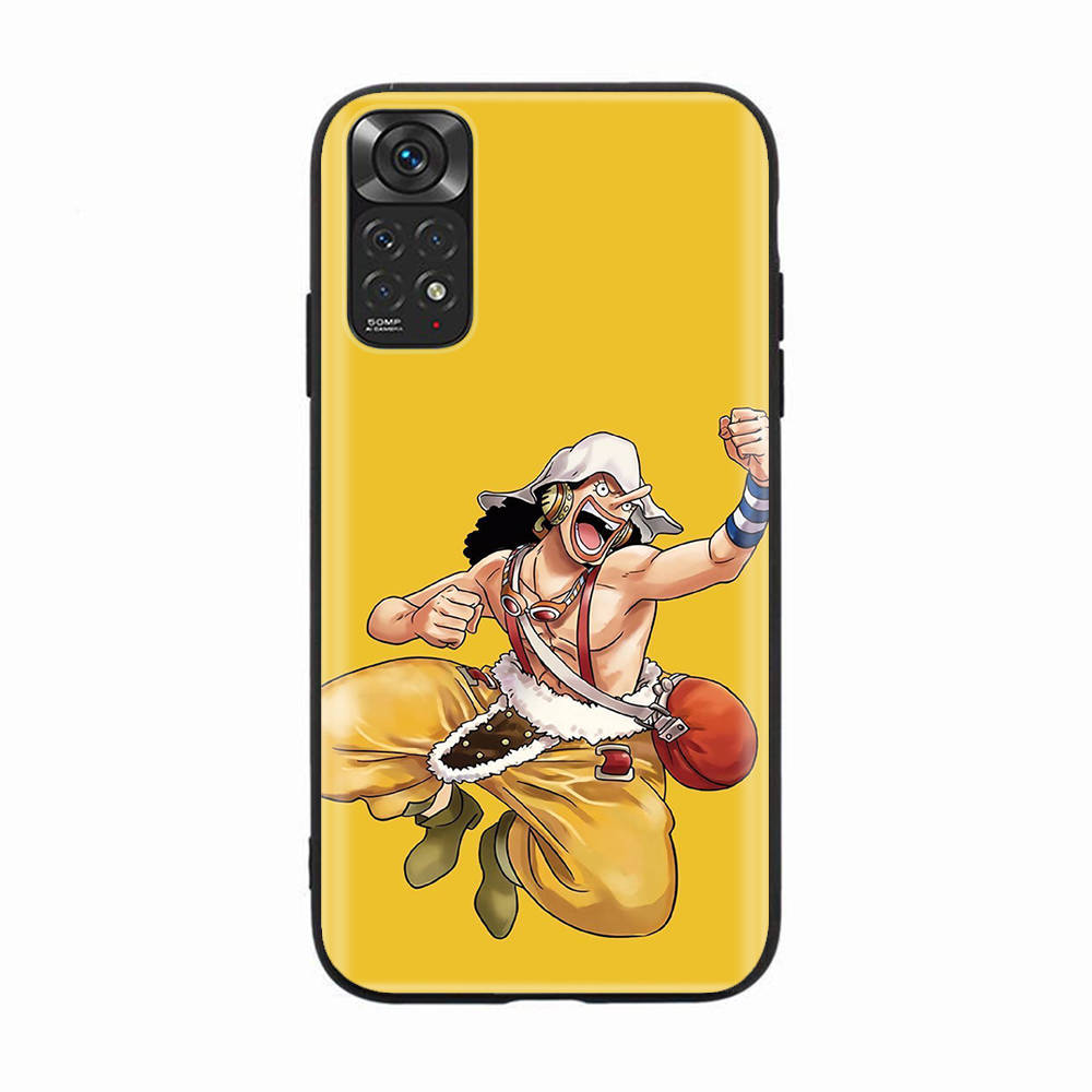 Capa Preta para Xiaomi Poco X6 X4 M5 M6 F5 F6 C65 C55 C50 C51 C40 Pro Redmi 14C A3X 13C 12C 11T 10A 9C Note 7 6 8A Plus D-39 Anime One Piece