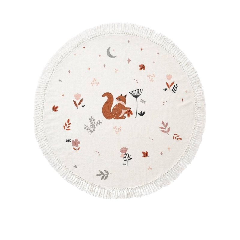 Round Fluffy Carpet For Living Room With Tassels,White Hairy Nursery Play Mat For Children,Soft Plush Bedroom Rugs For Kids