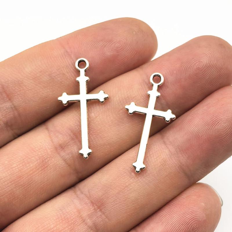 Retro Zinc Alloy Cross Pendant for DIY Jewelry