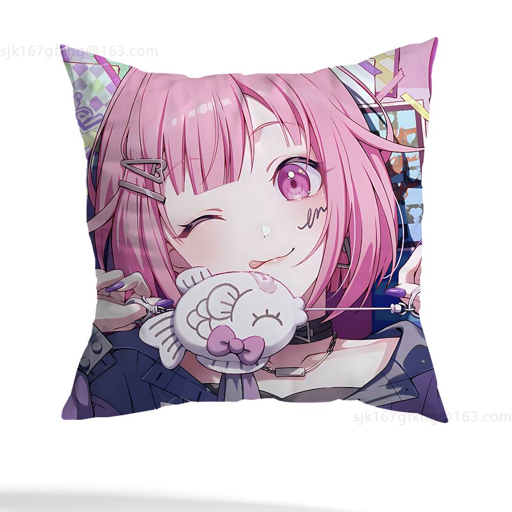 Anime P-PJSK Birthday Cosplay Pillowcase Casual Style Decoration, Suitable for Home Decoration (excluding Pillow Core)