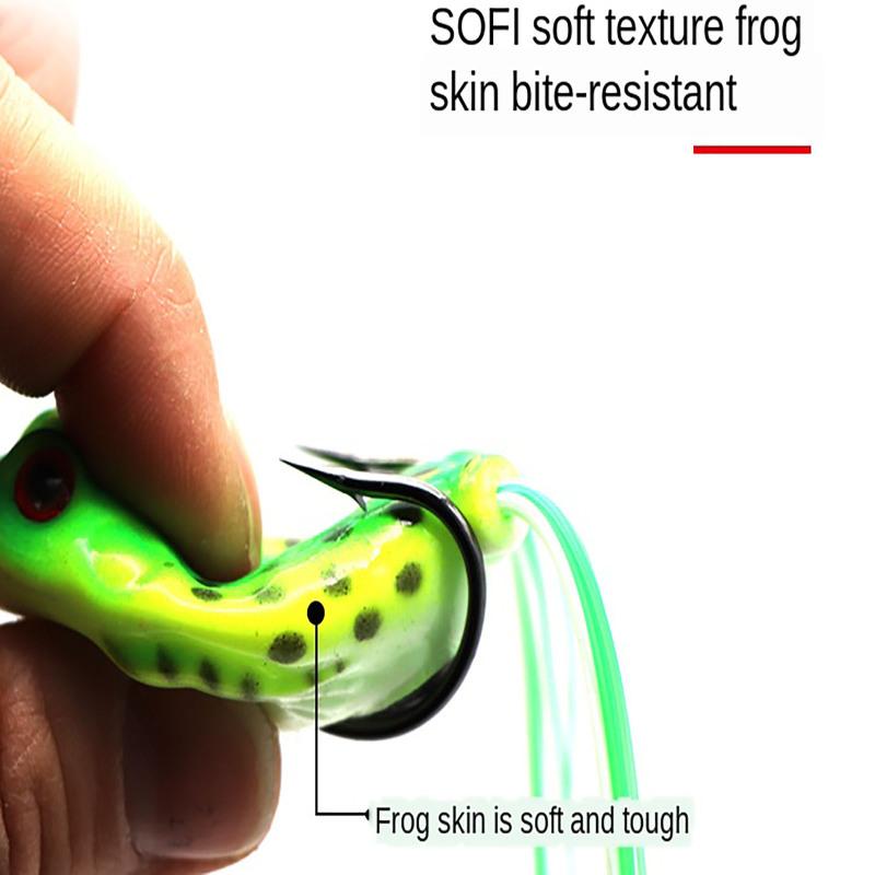 5g8g12g Frog Crank Fishing Baits Super Soft Double Hook Design Artificial Floating Multicolor