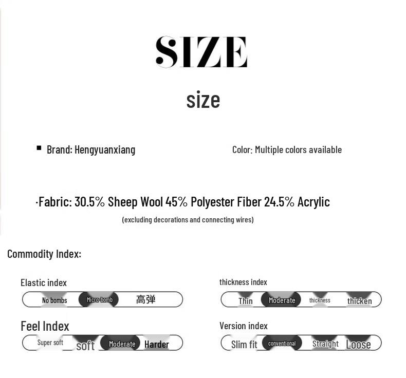 Hengyuanxiang Women's Semi-High Neck Long Sleeve Knitted Sweater