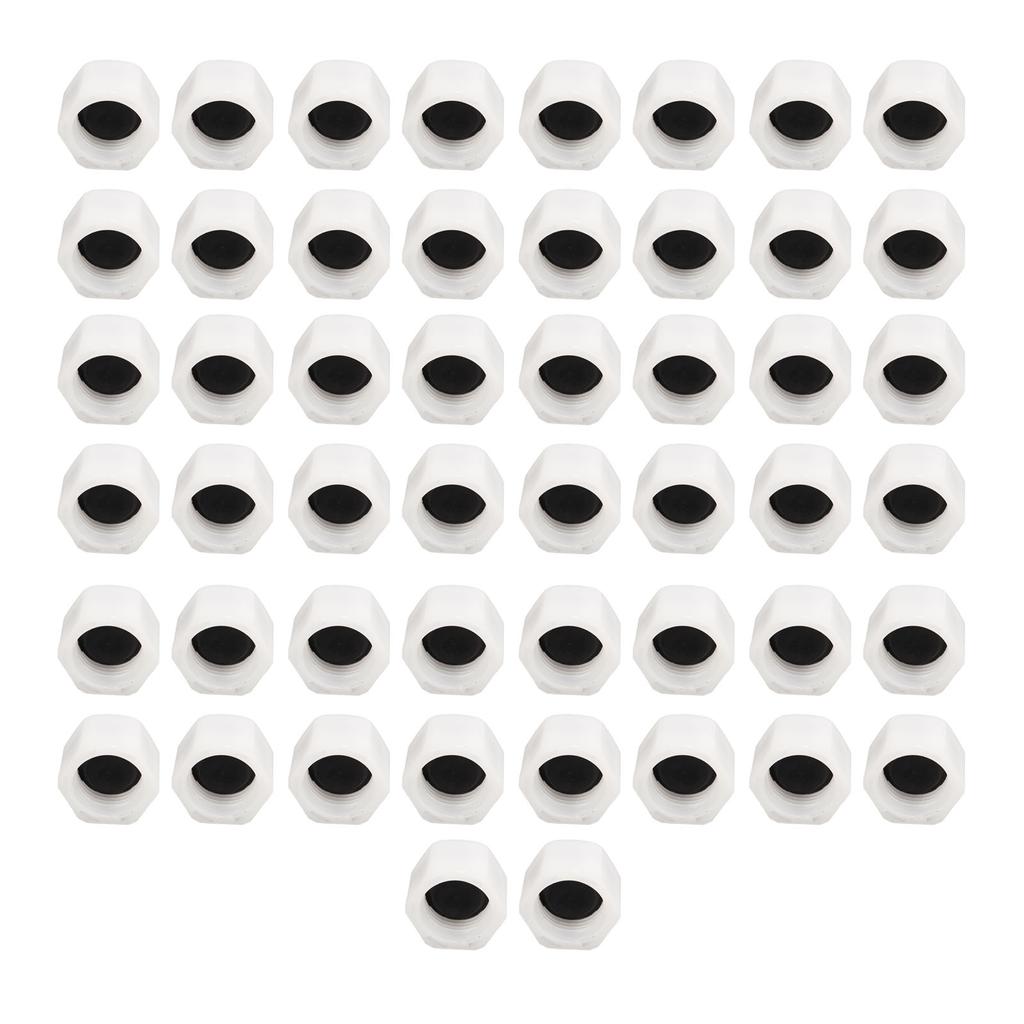 50PCS Car Air Conditioning Valve Caps Strong Sealing Compact Size Fit for Cars Trucks Engineering Vehicles