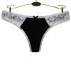 Cotton Women G-String Sexy Thong Transparent Lace Patchwork Briefs Intimates 6 Pcs/set