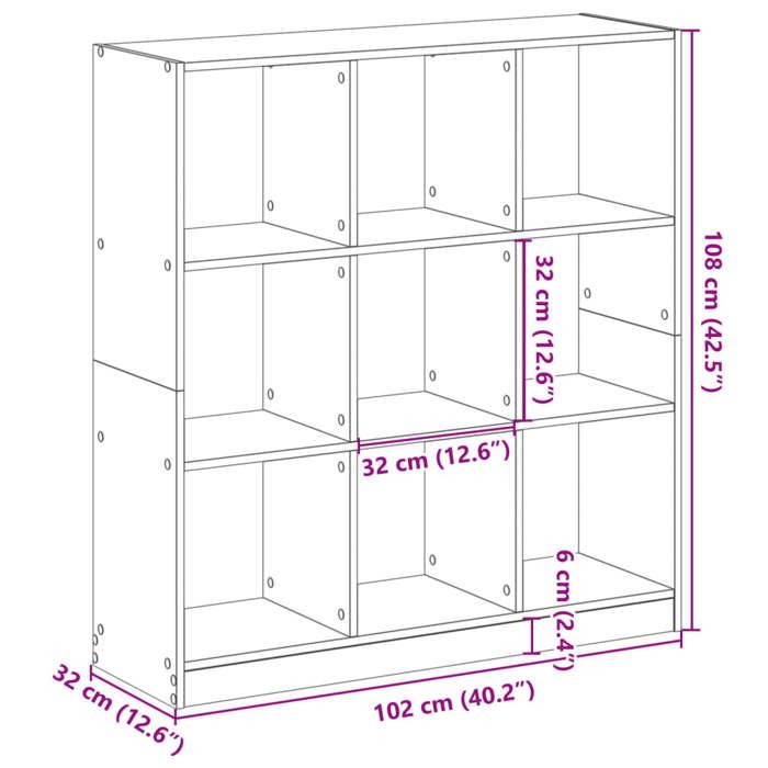 VidaXL Bibliothèque blanc 102x32x108 cm bois d'ingénierie, étagère, étagère à livres, support de livre, armoire de 3307837