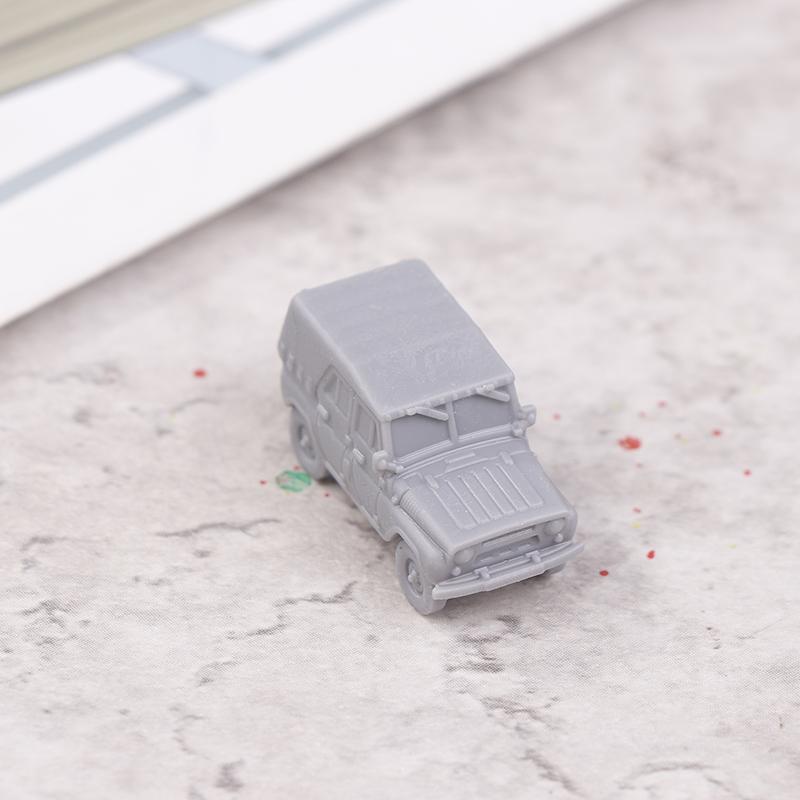 1 Pcs 1/144 Scale Uaz-469 4X4 Light Utility Gray Vehicle Model Kit 3D Printing Scale Model Jeep Model