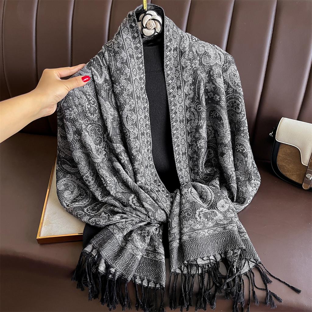 Luxury Winter Scarf Women Cashmere Warm Pashmina Brand Foulard Female Shawls Wraps Paisley Bufanda Poncho Scarves Stole