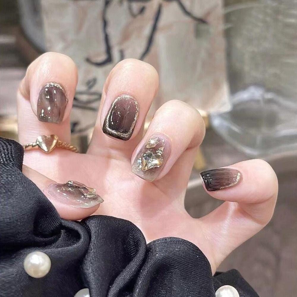 

Wearable Manicure French Fake Nails Medium Length Nail Tips Waterproof False Nail Women