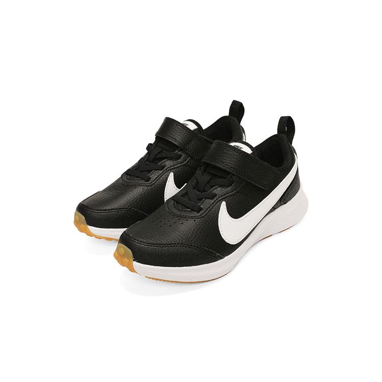 Nike Varsity Leather PS Black White Kids Sneakers Gum-Light-Brown CN9393-008