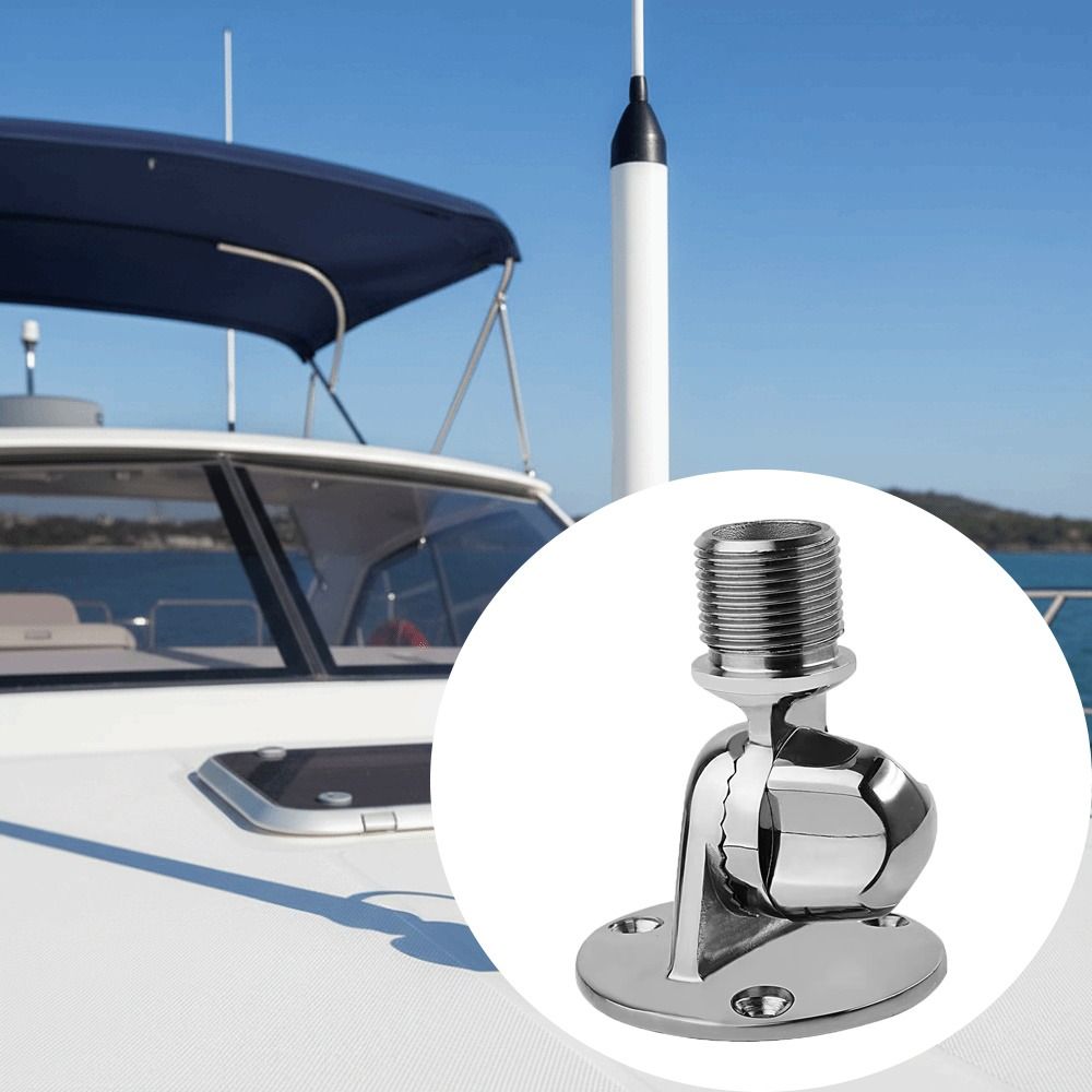 316 Stainless Steel Ratchet Antenna Mount Adjustable Antenna Mount  Marine Accessories