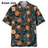 Funny Cute Capybara Pull Up Hawaiian Shirt For Men 3D Print Short Sleeve Button Beach Shirts Summer Men's Aloha Shirt Streetwear