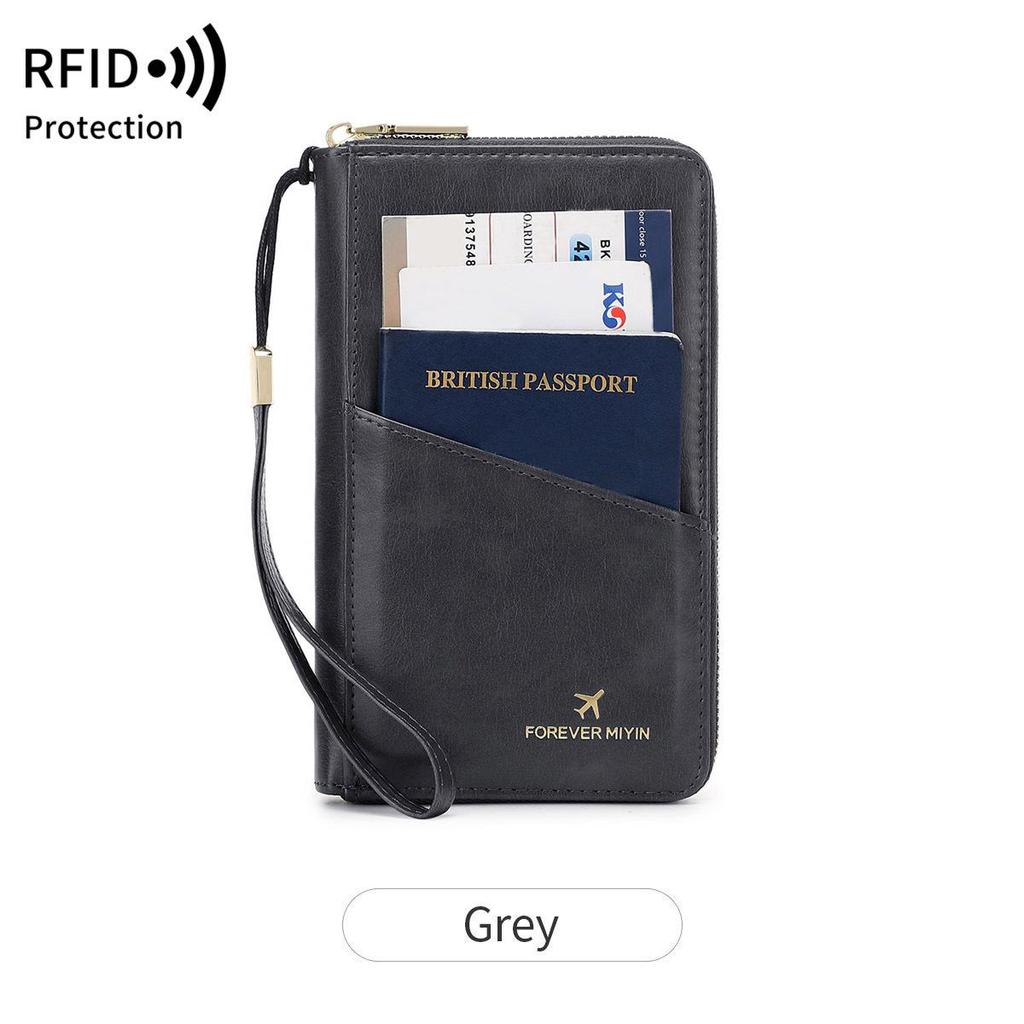 2024 RFID Anti-Theft Multi-Functional Passport and Travel Document Bag