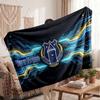 Everton FC Personalized Fleece Blanket With Football Logo, Custom Name Text Soft Warm Home Throw Blanket