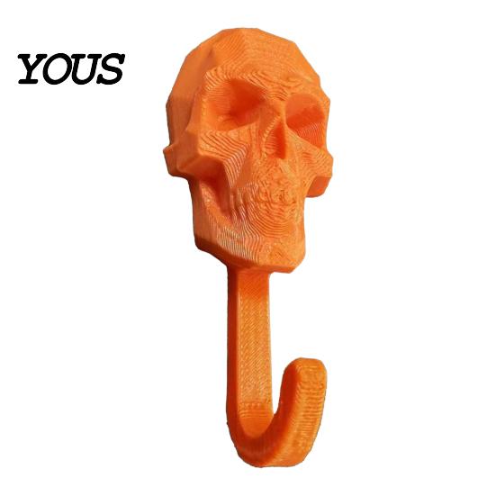 Dunkle Ästhetik Wanddeko Totenkopf Haken, 3D Gedruckt Gotisch Dekorativer Klebe Haken Schlüssel Halloween Thema Dekoration Halter, Montierter Aufbewahrungs Organizer für Zuhause