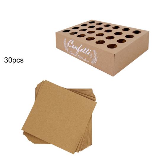 1 Set Confetti Tray 24 Holes Easy To Install Environmentally Friendly Reusable Multipurpose Wedding Decoration Kraft Paper Petal Confetti Cone Holder