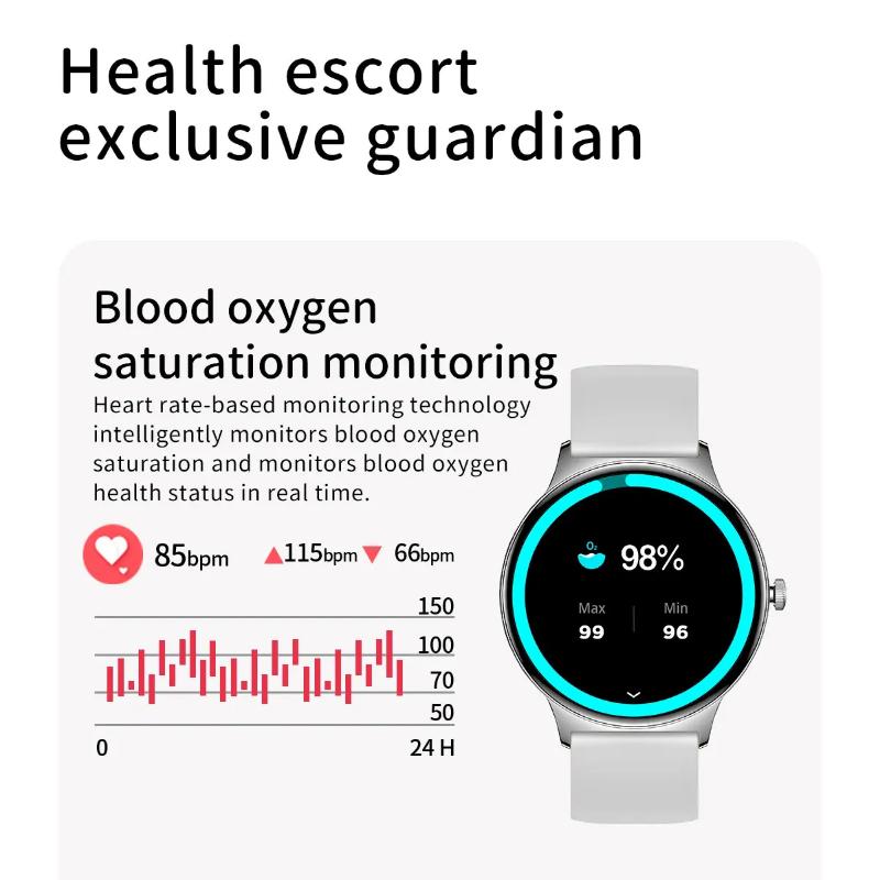 2025 Ny Smartklokke for Kvinner Gave 1,43 Tommers Full Touchskjerm Sports- og Treningsklokker Bluetooth-samtaler Digital Smartklokke Damer