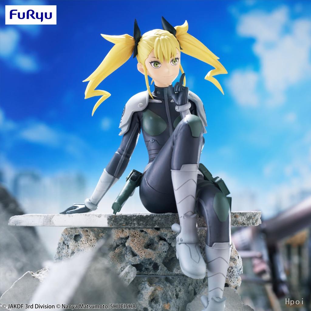 15CM Anime kaiju No.8 Figure Yonogamiya Kikoru Figure Noodle Stopper Sitting Posture Model Toy Doll Aciton Figure PVC