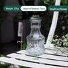 Retro Embossed Transparent Glass Vase: French-Inspired Luxury Home Decor for Living Room