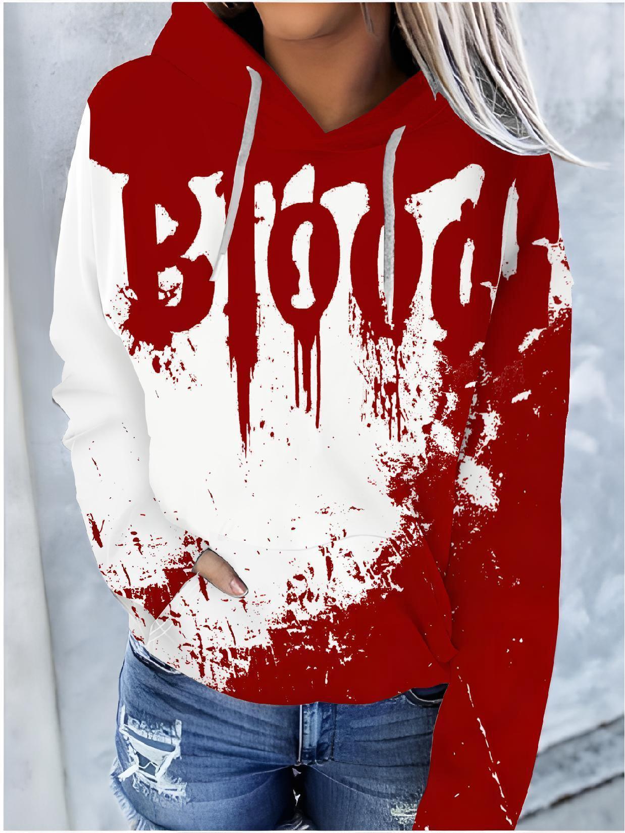 

Женское худи с 3D-паттерном на Хэллоуин - Тренд Осень/Зима 3XL