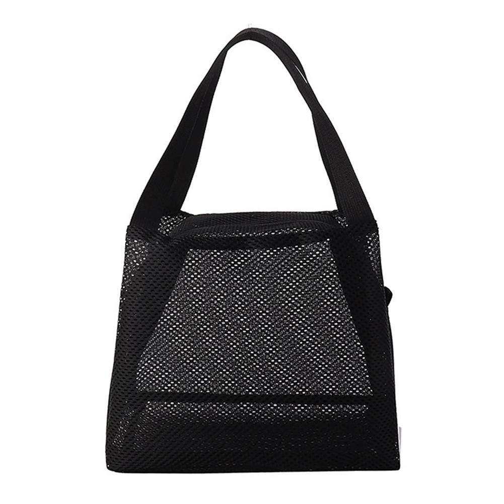 Casual and Simple handbag Mesh Travel Toiletry Bag Portable Beach Bag With Zipper Outdoor Wash Bag Makeup Shower Tools Organizer