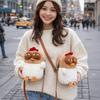 Fur Chicken Plush Chicken Single-shoulder Bag Cartoon Chick Durable Material Chicken Shoulder Bag Novelty Kawaii Design