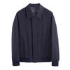 Men Jacket Lapel Long Sleeve Buttons Placket Coat with Pockets Solid