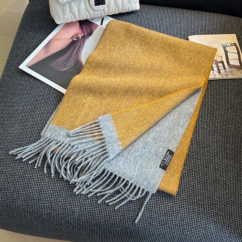 Winter  Wool Scarf For Women Warm Cashmere Scarves Hijab Solid Lady Long Shawl Wrap Female Pashmina Bandana Head Scarf