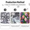 Beautiful Framed Pearl Painting Kit Cute Birds and Flowers Design DIY 3D Bead Art Canvas Creative Wall Decor Gift for Adults