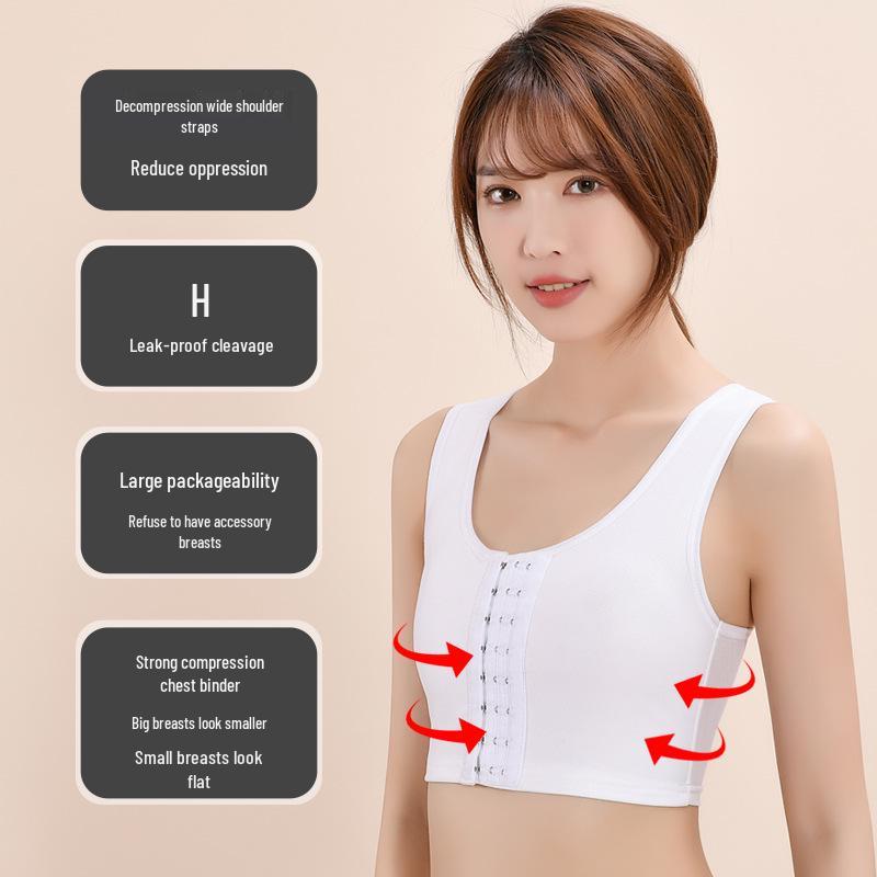 Chest Binder Lingerie Sports Vest - Bust Shaper for Large Chests, Anti-Shake, Super Flat, Handsome T Shaping