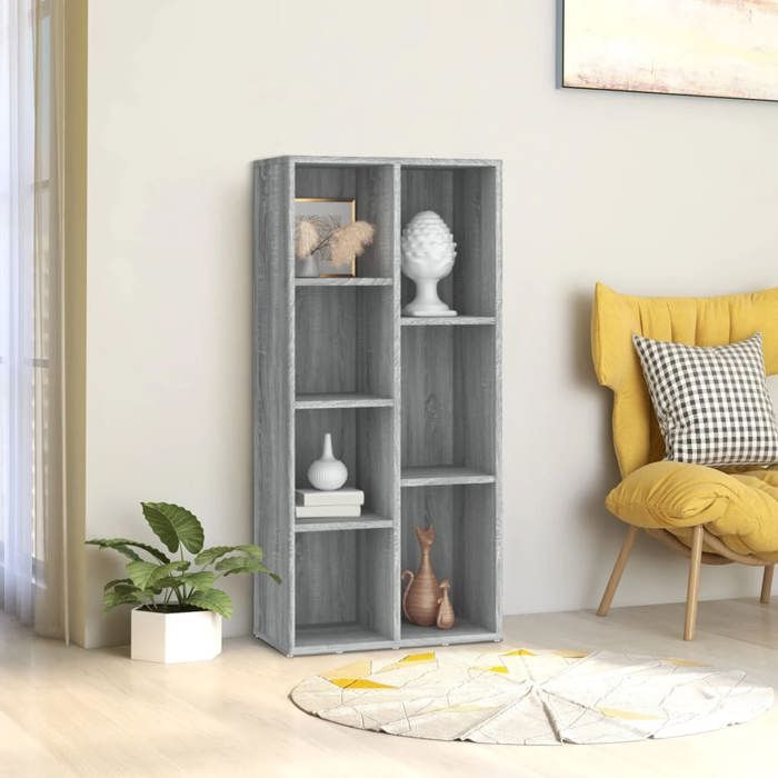VidaXL Armoire à livres Sonoma gris 50x25x106 cm 815445