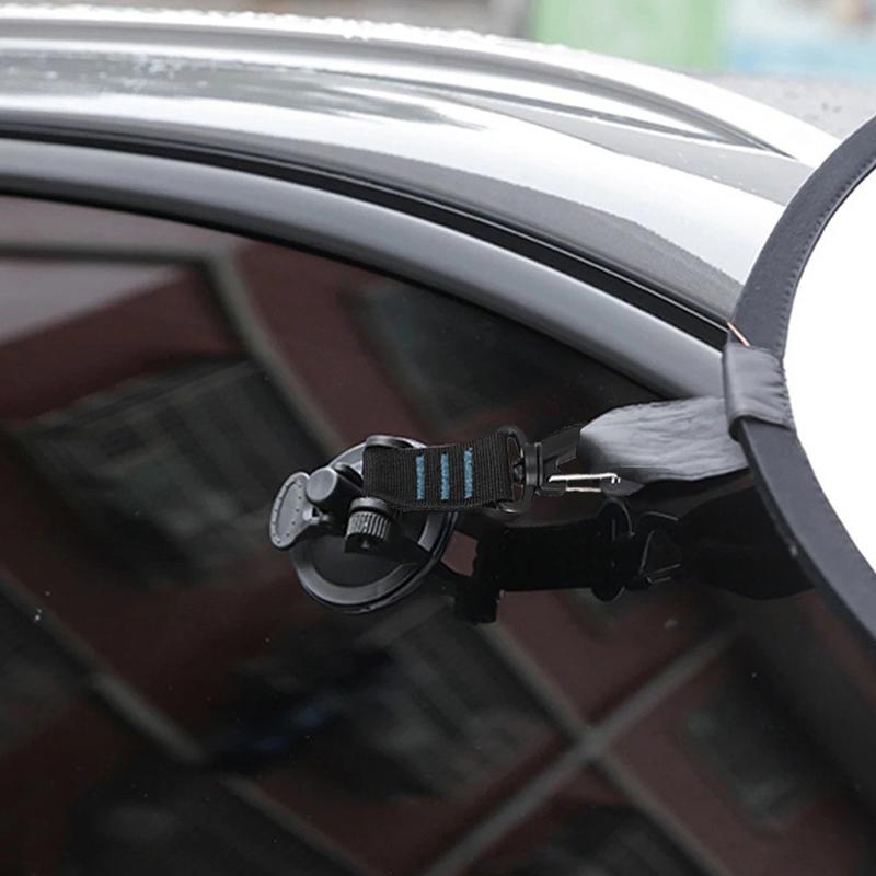 Heavy Duty Car Camping Tie Down Suction Cups, 4 Pieces Strong Power Camping Tarps Accessory With Securing Hooks