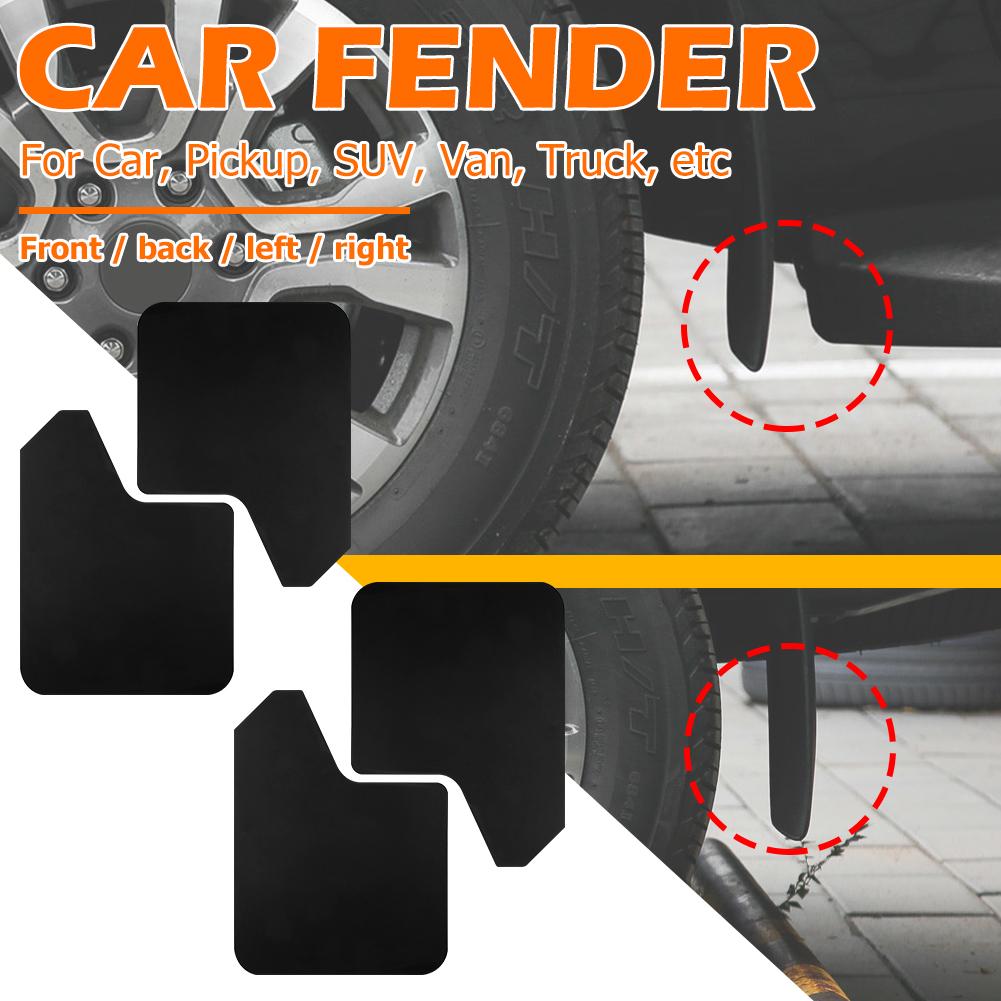 4Pcs/Set Fender Mud Flaps Splash Guards with Rivets Universal Plastics Rigidity Sprayability Classic for Car SUV Van Pickup