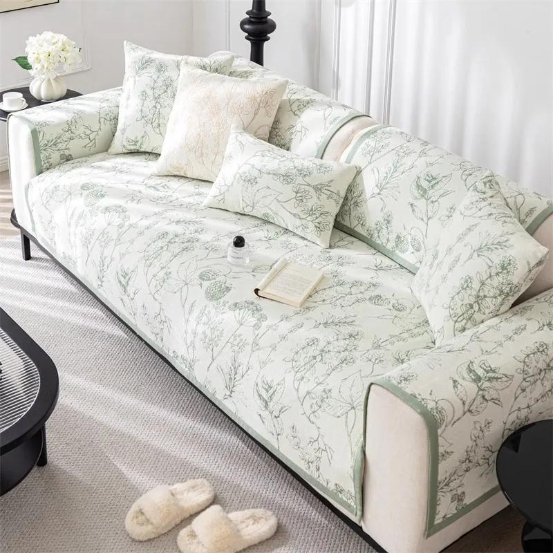 Four Season Universal Sofa Cover Chenille Sofa Cushion Fuliu Jacquard Couch Towel Carpet For Living Room Home Decorative Blanket