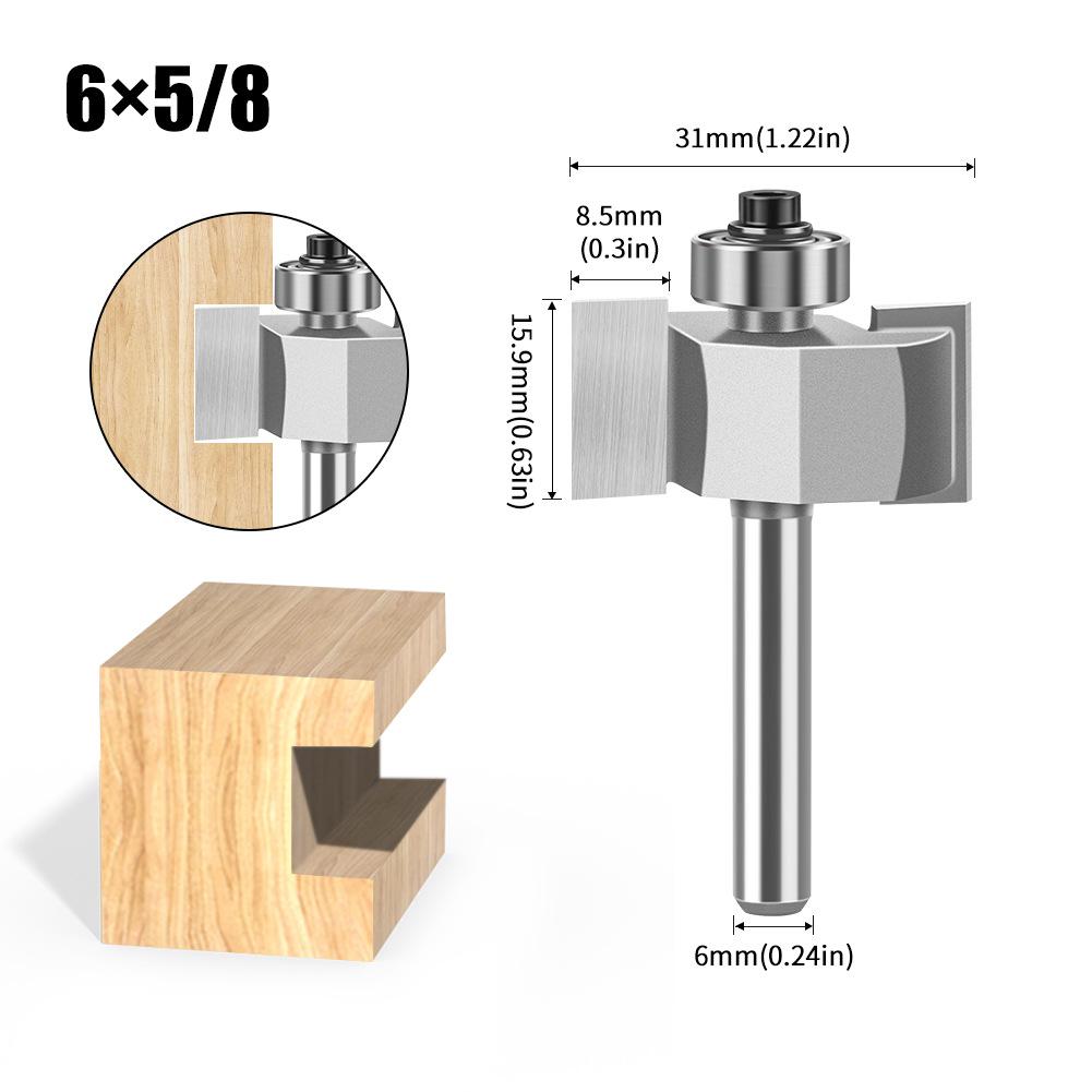6 Handle 12 Handle Ball T-Knife Woodworking Milling Cutter Slotting Cutter Notch Cutter Begonia Angle Alloy Cutter Head Trimming Machine Tool Head