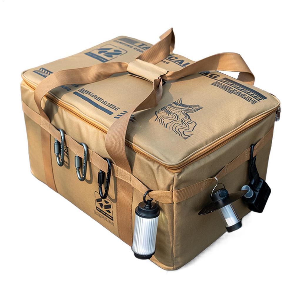 Camping Cooking Utensil Organizer 30L Large Capacity Car Trunk Storage Bag Detachable Multifunctional Camping Stove Storage Case