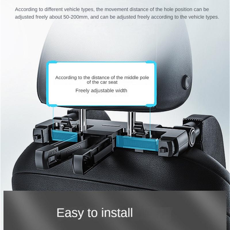 Car Seat Headrest Pillow Adjustable Angle Support Travel Rest Memory Pillow Car Headrest Pillow with Hook Interior Accessories