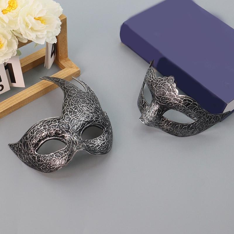 Retro Masquerade Mask Mardi Gras Mask Venetians Party Mask Half Face Mask for Halloween Ball Cosplay Performances Props