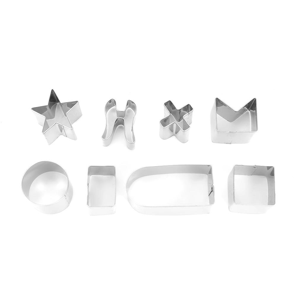 18 stk/sett Rustfritt stål Kakeform Kuttersett Jul DIY Husformer Bakeverktøy